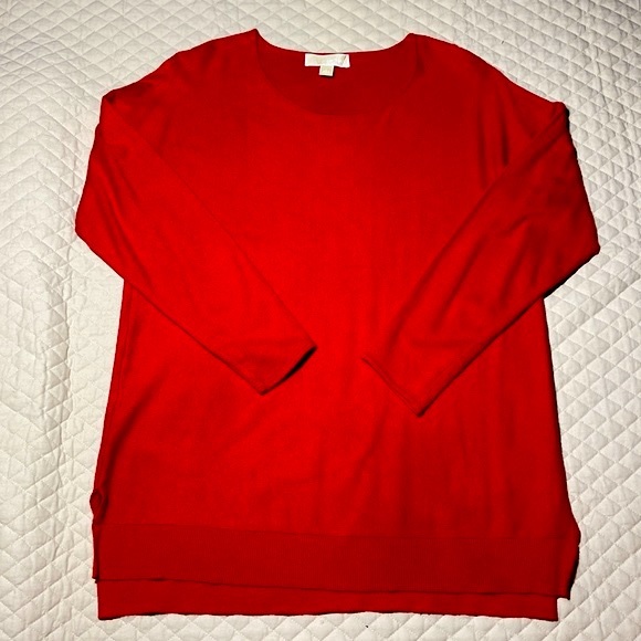 MICHAEL Michael KORS True Red Tunic Sweater. Large. - Picture 1 of 8